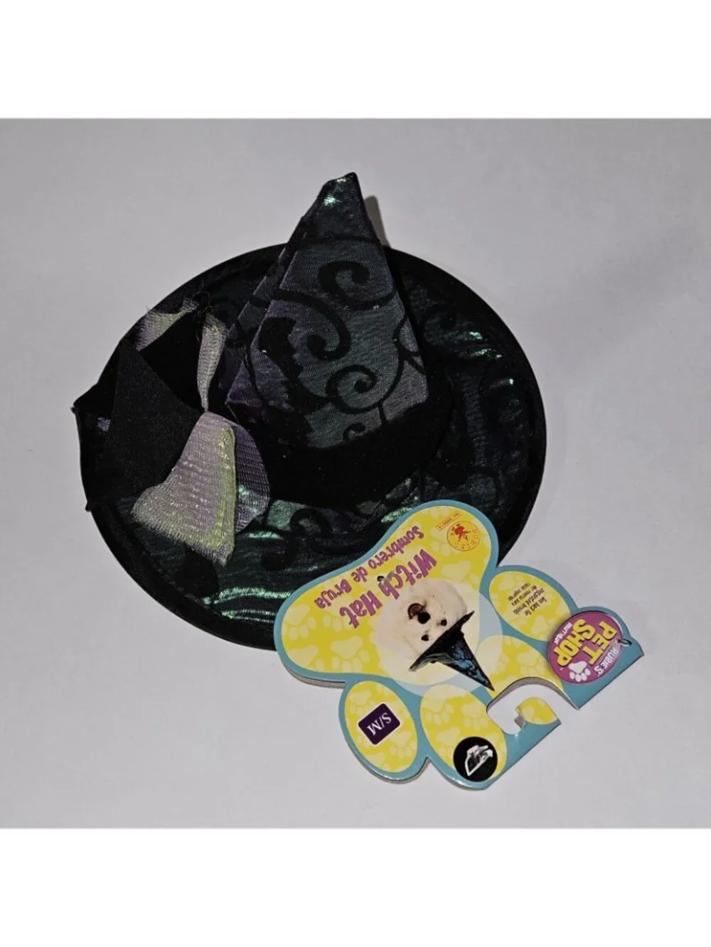 NWT Dog Witch Hat Halloween Costume Accessory Rubie's Sizes S/M Small/Medium Pet